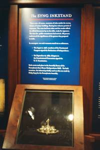 Syng inkstand used to sign the Declaration of Independence in Philadelphia